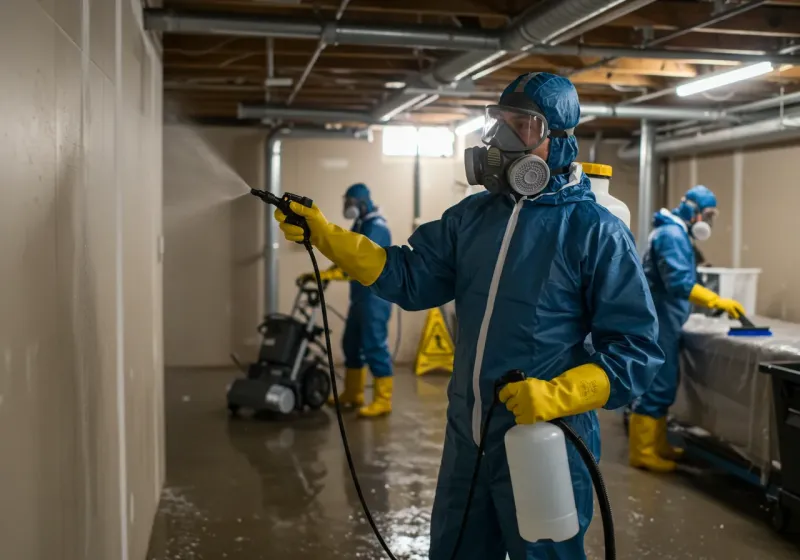 Basement Sanitization and Antimicrobial Treatment process in Crockett, TX